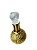 Jarro Consagrador Grande de Vidro Dourado detalhado Bola G - Imagem 3