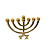 Candelabro Menorah Importado Estrela de Davi 21 cm - Imagem 3