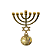 Candelabro Menorah Importado Estrela de Davi 21 cm - Imagem 2