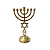 Candelabro Menorah Importado Estrela de Davi 21 cm - Imagem 1