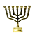 Candelabro Menorah Dourado Judaica de Metal - GG - Imagem 3