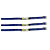 Pulseira Jesus Courino Azul com Dourado - 10 unidades - Imagem 4