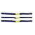Pulseira Salmo 128 Courino Azul com Dourado - 10 unidades - Imagem 3