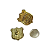 Broche Bóton Escudo da Fé banho dourado - Imagem 2