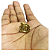 Broche Bóton Escudo da Fé banho dourado - Imagem 3