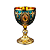 Cálice Taça Importado Vintage Azul Pedras – 1 unidade - Imagem 1