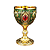 Cálice Taça Importado Vintage Verde Pedras – 1 unidade - Imagem 1