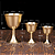Cálice Taça Importado Dourada Vintage Simples P - Imagem 3