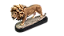 Leão Em Pé Andando Base Estátua Decorativa - Imagem 1
