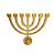candelabro de Madeira Dourado Altar 62 cm - Imagem 3