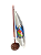 Bandeira De Mesa  Nova Iguaçu RJ 14x21 cm com pedestal - Imagem 2
