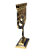 Candelabro Médio Metal Dourado Esmaltado 28cm – azul - Imagem 2