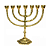 Candelabro Sete Pontas  Menorah Grande 27cm bronze - Imagem 1