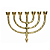 Candelabro Sete Pontas  Menorah Grande 27cm bronze - Imagem 3