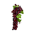1 Cacho Grande De Uvas Artificiais De Silicone Artificial 22 cm - Imagem 4