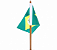 Bandeira De Mesa Ceará 14x21 cm com pedestal - Imagem 3