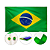 Bandeira do Brasil Oxford 150x100 cm dupla face com ilhoes - Imagem 1
