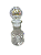 Consagrador de vidro transparente com tampa Pequena - Imagem 2