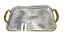 Bandeja retangular de acrílico com detalhe dourado 34cm - Imagem 2