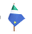Bandeira De Mesa Do Estado Do Mato Grosso Do Sul 14x21 cm com pedestal - Imagem 1
