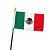 Bandeira De Mesa México 14x21 cm com pedestal - Imagem 1