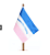 Bandeira De Mesa Estado do Espírito Santo 14x21 cm com pedestal - Imagem 1