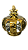Coroa De Plástico Dourado Decorativa 20cm - Imagem 1