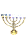 Candelabro menorah de Acrílico Dourado com Lâmpada - Imagem 4
