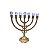 Candelabro menorah de Acrílico Dourado com Lâmpada - Imagem 6
