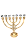 Candelabro menorah de Acrílico Dourado com Lâmpada - Imagem 5