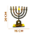 Candelabro Menorah Acrílico Espelhado Dourado 20 cm - Imagem 1