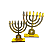 Candelabro Menorah Acrílico Espelhado Dourado 20 cm - Imagem 2