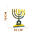 Candelabro Menorah Acrílico Espelhado Dourado 20 cm - Imagem 1