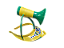 Viseira Com Corneta Vuvuzela Divertida Brasil Copa Do Mundo - Imagem 4