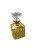 Consagrador de Vidro Dourado Quadrado M - Imagem 1