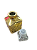 Consagrador de Vidro Dourado Quadrado M - Imagem 2