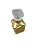 Consagrador de Vidro Dourado Quadrado M - Imagem 3