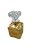Consagrador de Vidro Dourado Quadrado M - Imagem 4