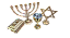 Kit Altar Judaico Messianico: Menorah 25cm, Arca da Aliança 18cm, Estrela de Davi e Taça - Imagem 2