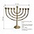Hanukkah de bronze polido grande 35 cm - Imagem 2