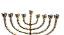 Hanukkah de bronze polido grande 35 cm - Imagem 4