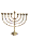 Hanukkah de bronze polido grande 35 cm - Imagem 1