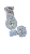 Consagrador porta azeite de vidro transparente com tampa Diamante - Pequeno - Imagem 2