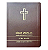 Bíblia Sagrada Cruz Marrom Média | ARC | Letra Maior | Harpa Avivada e Corinhos | Capa Premium Luxo - Imagem 1
