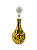 Garrafa Licor azeite Cristal Dourada 850ml - Imagem 1