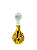 Garrafa Licor azeite Cristal Dourada 850ml - Imagem 2
