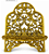 Porta Bíblia, Suporte Para Bíblia Plástico Dourado 29cmx22cm - Imagem 1