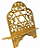 Porta Bíblia Grande Dourado alumínio Estrela de Davi 30x21 cm - Imagem 2