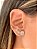 PIERCING LISO RETÂNGULOS BANHADO A OURO - Imagem 2