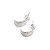 BRINCO ARGOLA  2 FILA LISA 1 FILA ZIRCONIA PRATA 925 - TRIO - Imagem 1
